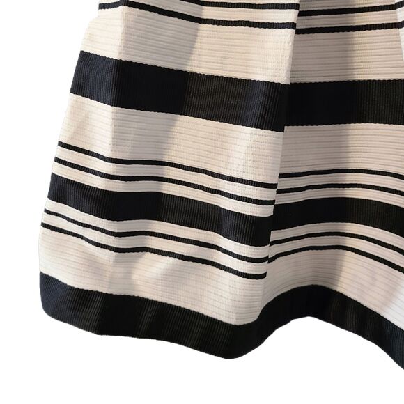 Alexis NWT $517 Emmerson Black & White Stripe Bell Flare Skirt, Size M/L (8-10) - Picture 6 of 9